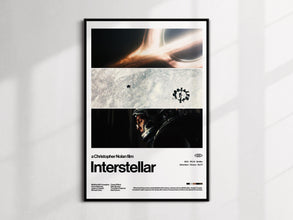 Interstellar Movie Poster  Modern Wall Art, Christopher Nolan Sci-Fi Film (PDF Download) 4308066328