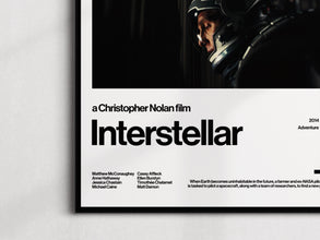 Interstellar Movie Poster  Modern Wall Art, Christopher Nolan Sci-Fi Film (PDF Download) 4308066328