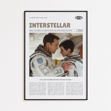Interstellar, Christopher Nolan, Retro Movie Poster, Custom Movie Poster 4421166405