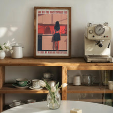 Into The Snack Cupboard Kitchen Print, Vintage Retro Style Kitchen Poster, Funny Relatable Print, Snack Art, Pink Red Mid Century Modern 1875830963