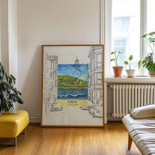 Iona Poster, Scotland, Inner Hebrides, Isle Of Iona, Ross of Mull, Iona Abbey, Vintage Travel Print, Scottish Island, Hiking, Framed Print