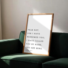 Isaiah 431 Fear Not Print, Modern Christian Wall Art, Bible Verse Wall Art, Large Printable Art, Scripture Poster, Prayer Room Decor 1863141677