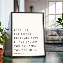 Isaiah 431 Fear Not Print, Modern Christian Wall Art, Bible Verse Wall Art, Large Printable Art, Scripture Poster, Prayer Room Decor 1863141677