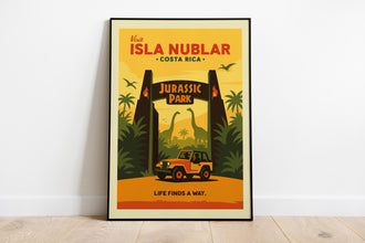 Isla Nublar Vintage Travel Poster Jurassic Park Art 4354734496