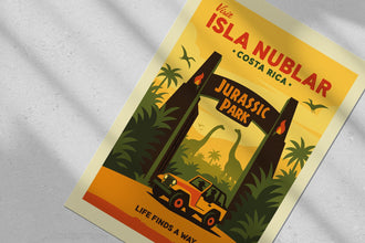 Isla Nublar Vintage Travel Poster Jurassic Park Art 4354734496