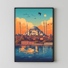 Istanbul Travel Poster Wall Art, Travel Print of Istanbul, Turkey Wall Artb3
