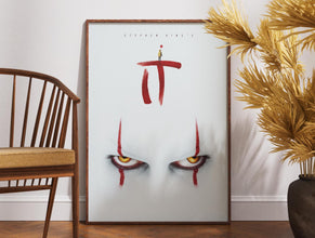 It Movie Poster, Printable Wall Art, Movie Lovers Gift, Print Film Poster, Wall Decor, Horror Movie, Stephen King, Bill Skarsgård, Gift Idea 1892138897