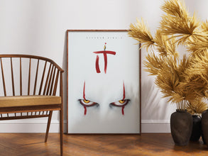 It Poster, Printable Wall Art, Horror Movie Gift, Stephen King, Digital Film Print 1904098593