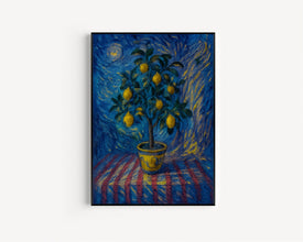 Italian Lemon Tree Print, Limoni Italiani, Citrus Fruit Art, Kitchen Lemon Poster, Mediterranean Summer Poster, Retro Botanical, Lemon Fruit