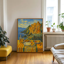 Italy Coast Travel Print, Italian Food Travel Poster Print, Amalfi Coast, Cinque Terre Coast Wall Art, Wall Art Gallery