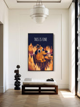 It's Fine Dog Meme Poster, Framed Canvas Wall Art, Funny Poster 1832058471