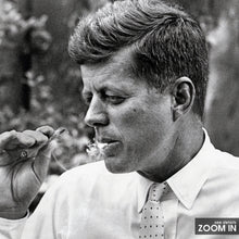 J. F. Kennedy Print, Kennedy Smoking a Cigar Black and White Wall Art, Vintage Print, Photography Prints, Museum Quality Photo Art Print 1620777903
