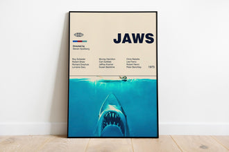 JAWS POSTER - Digital Download Item - Movie Poster - Printable Art - Digital Art - Wall Art - Mid Century Modern Art - Movie Print 1892433305