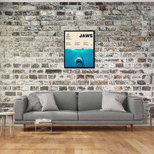 JAWS POSTER - Digital Download Item - Movie Poster - Printable Art - Digital Art - Wall Art - Mid Century Modern Art - Movie Print 1892433305
