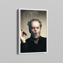 Jack Nicholson Cigar Canvas Art - Sleek Framed Poster Print for Home Decor, Perfect Gift for Movie Buffs 1832550727