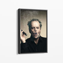 Jack Nicholson Cigar Canvas Art - Sleek Framed Poster Print for Home Decor, Perfect Gift for Movie Buffs 1832550727