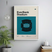 Jacksonville Jaguars Poster, EverBank Stadium Print, Mid Century Modern Football Poster-74LSZN
