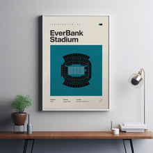 Jacksonville Jaguars Poster, EverBank Stadium Print, Mid Century Modern Football Poster-74LSZN