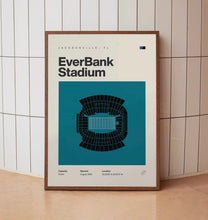 Jacksonville Jaguars Poster, EverBank Stadium Print, Mid Century Modern Football Poster-74LSZN