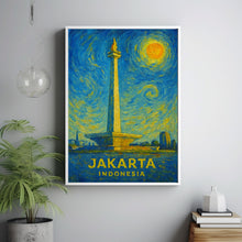Jakarta Poster Print, Jakarta Travel Poster, Jakarta Van Gogh Style Wall Art, Jakarta, Indonesia