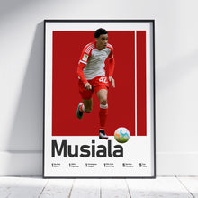 Jamal Musiala Bayern Football Poster, German Star Print, Red Wall Art 1477794397