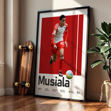 Jamal Musiala Bayern Football Poster, German Star Print, Red Wall Art 1477794397