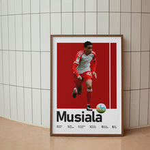 Jamal Musiala Bayern Football Poster, German Star Print, Red Wall Art 1477794397