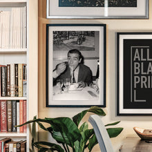 James Bond Eating Spaghetti Print, Sean Connery Black and White Wall Art, Vintage Print, Photography Prints, Museum Quality Photo Print 1606605390