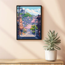 Japanese City Pixel Art Print – Old School Game Aesthetic & Retro Design
