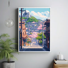 Japanese City Pixel Art Print – Old School Game Aesthetic & Retro Design