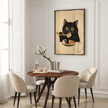 Japanese Sushi Cat Poster, Japanese cat print, Cat Lovers Gift, Japanese VIntage Wall Art, Tokyo Art Print, Kitchen Wall Art, Sushi Wall 1765563901