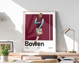 Jarrod Bowen Soccer Poster English Winger Wall Art Sport Poster 1834889651