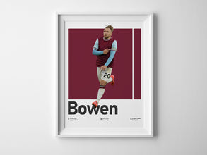 Jarrod Bowen Soccer Poster English Winger Wall Art Sport Poster 1834889651