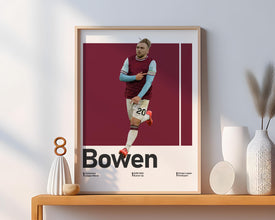 Jarrod Bowen Soccer Poster English Winger Wall Art Sport Poster 1834889651