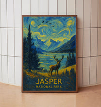 Jasper National Park Travel Poster Wall Art, Jasper Canada Poster, National Parks Travel Wall Art, Jasper Canada Travel Print