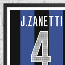 Javier Zanetti Inter Milan Legend Stats Football Print 1155046731