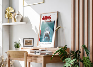 Jaws Movie Poster Retro Film Print, Minimalist Wall Art 1887048533