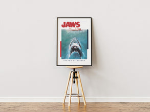 Jaws Movie Poster Retro Film Print, Minimalist Wall Art 1887048533