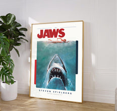Jaws Movie Poster Retro Film Print, Minimalist Wall Art 1887048533
