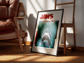 Jaws Movie Poster Retro Film Print, Minimalist Wall Art 1887048533