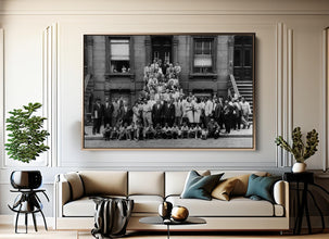 Jazz Portrait Canvas Wall Art, A Great Day in Harlem, Art Kane's classic 1958 jazz photograph, Vintage, Premium Quality Print 1818357862