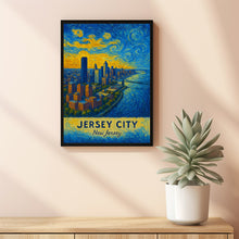 Jersey City Travel Print Wall Art, Jersey City - New Jersey City Print, Jersey City Travel Gift, Jersey City City PosterVan Gogh style 1