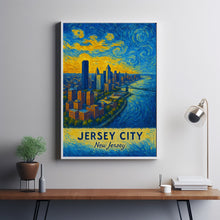 Jersey City Travel Print Wall Art, Jersey City - New Jersey City Print, Jersey City Travel Gift, Jersey City City PosterVan Gogh style 1