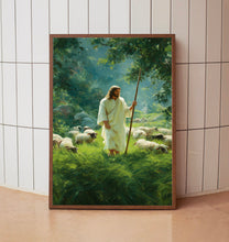 Jesus Christ Vintage Oil Painting Art Print, Yeshua Moody Portrait Painting, Christian Decor