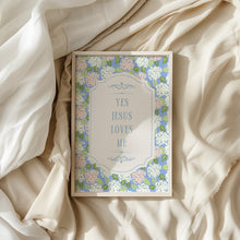 Jesus Loves Me Floral Print Christian Pastel Wall Art (Digital Download) 1767487619