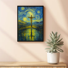 Jesus Orthodox Cross Wall Art - Biblical Christian Print, Neutral Art Print, Catholic Crucifix Decor -