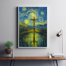 Jesus Orthodox Cross Wall Art - Biblical Christian Print, Neutral Art Print, Catholic Crucifix Decor -