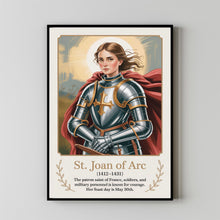 Joan of Arc Warrior Art Print, Joan of Arc Religious Art, Home Decor, Birthday Gift