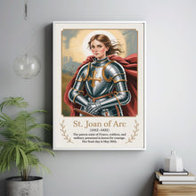 Joan of Arc Warrior Art Print, Joan of Arc Religious Art, Home Decor, Birthday Gift