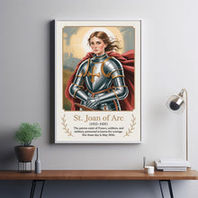 Joan of Arc Warrior Art Print, Joan of Arc Religious Art, Home Decor, Birthday Gift